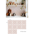 Bohemian Terracotta Self-Adhesive Tile Stickers (Set of 10)
