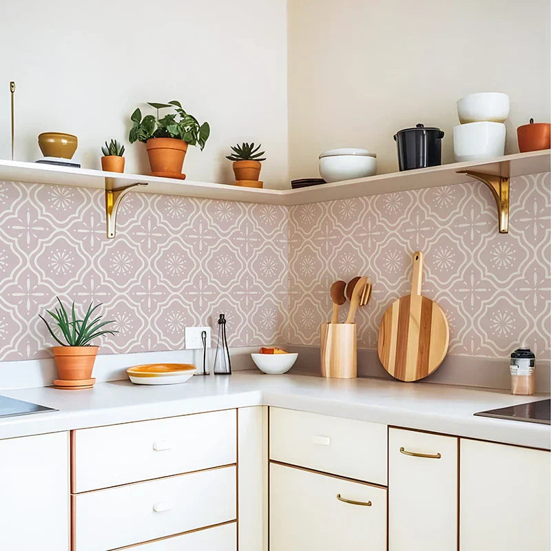 Bohemian Terracotta Self-Adhesive Tile Stickers (Set of 10)