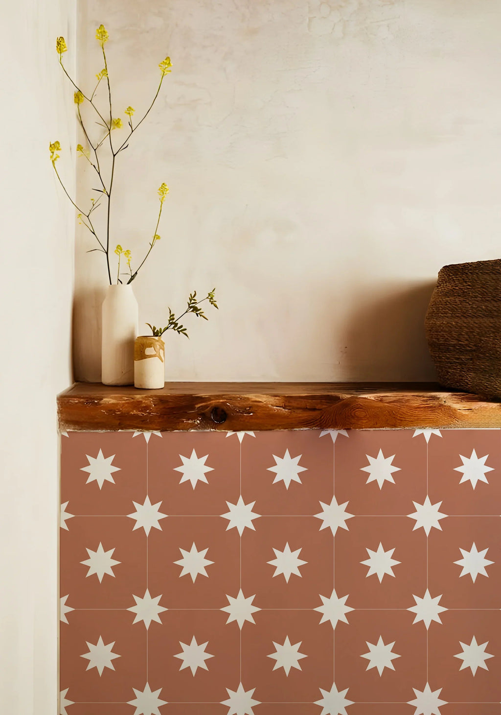 Bohemian Terracotta Self-Adhesive Tile Stickers (Set of 10)