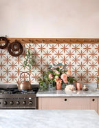 Bohemian Terracotta Self-Adhesive Tile Stickers (Set of 10)