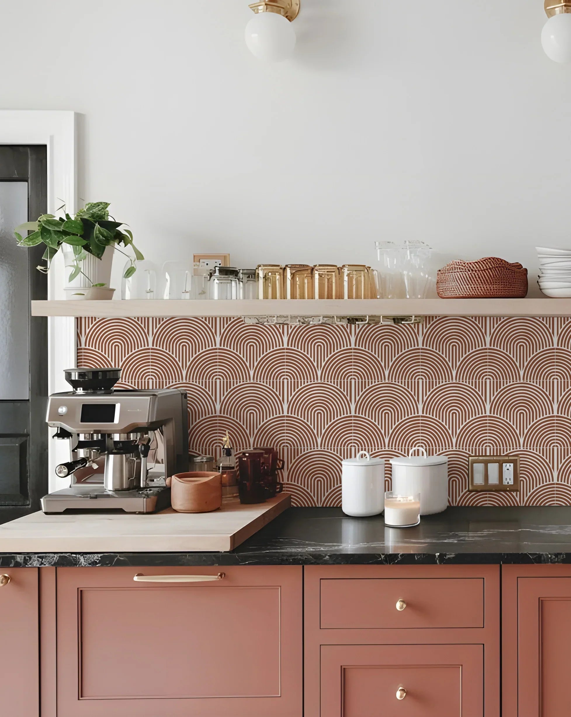 Bohemian Terracotta Self-Adhesive Tile Stickers (Set of 10)