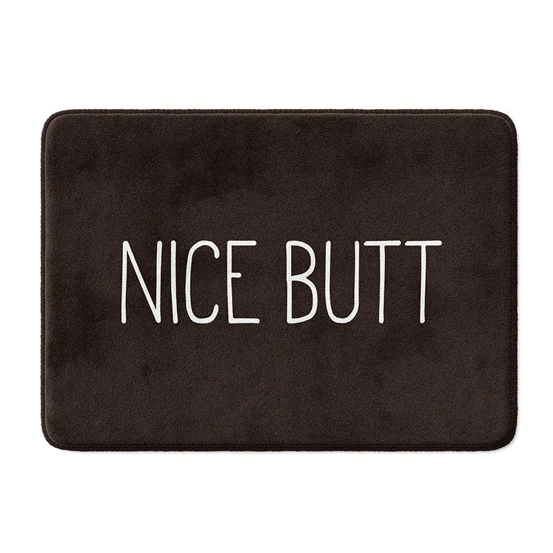 Bold Statement Print Absorbent Microfiber Non-Slip Bath Mat