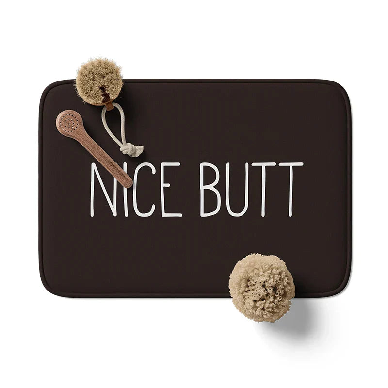 Bold Statement Print Absorbent Microfiber Non-Slip Bath Mat