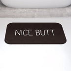 Bold Statement Print Absorbent Microfiber Non-Slip Bath Mat