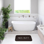 Bold Statement Print Absorbent Microfiber Non-Slip Bath Mat