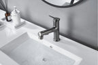 Brass Pull-Out Bathroom Faucet With Ceramic Valve (Single-Hole)