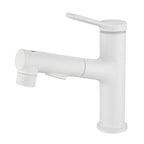Brass Pull-Out Bathroom Faucet With Ceramic Valve (Single-Hole)