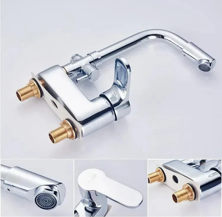 Brass Single-Handle Ceramic Cartridge Bathroom Faucet