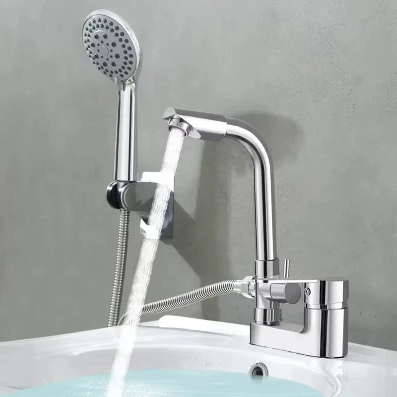 Brass Single-Handle Ceramic Cartridge Bathroom Faucet