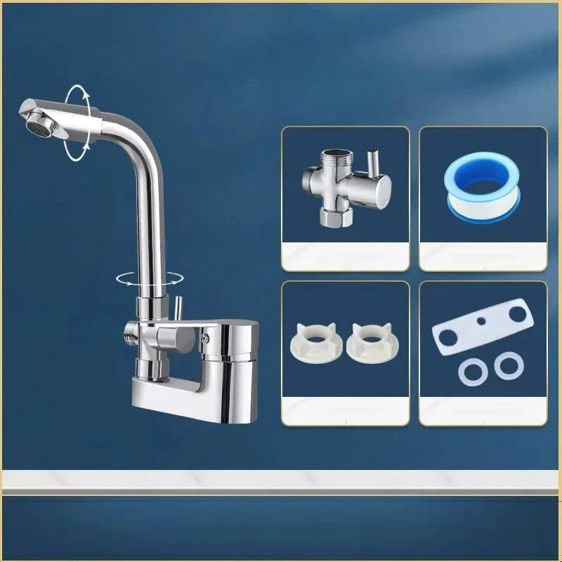Brass Single-Handle Ceramic Cartridge Bathroom Faucet