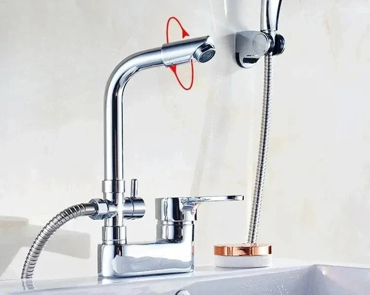 Brass Single-Handle Ceramic Cartridge Bathroom Faucet