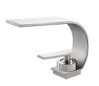 Brass Waterfall Single-Handle Bathroom Faucet (Deck-Mount Single Hole)