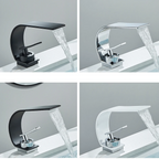 Brass Waterfall Single-Handle Bathroom Faucet (Deck-Mount Single Hole)