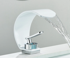 Brass Waterfall Single-Handle Bathroom Faucet (Deck-Mount Single Hole)