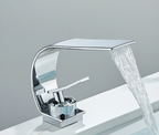 Brass Waterfall Single-Handle Bathroom Faucet (Deck-Mount Single Hole)