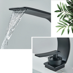 Brass Waterfall Single-Handle Bathroom Faucet (Deck-Mount Single Hole)