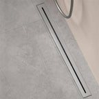 Brushed 304 Stainless Odor-Blocking Linear Shower Drain (Tile-Flush)