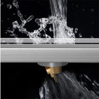 Brushed 304 Stainless Odor-Blocking Linear Shower Drain (Tile-Flush)