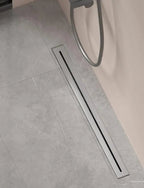 Brushed 304 Stainless Odor-Blocking Linear Shower Drain (Tile-Flush)