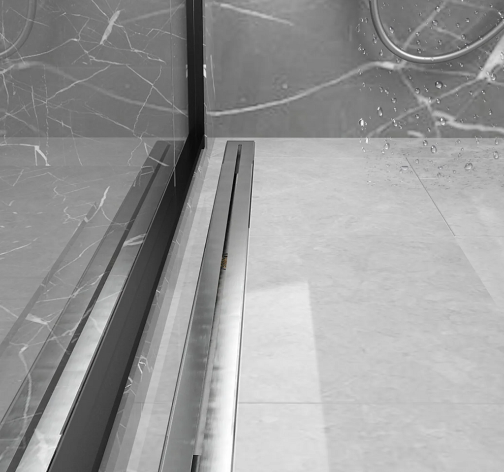 Brushed 304 Stainless Odor-Blocking Linear Shower Drain (Tile-Flush)