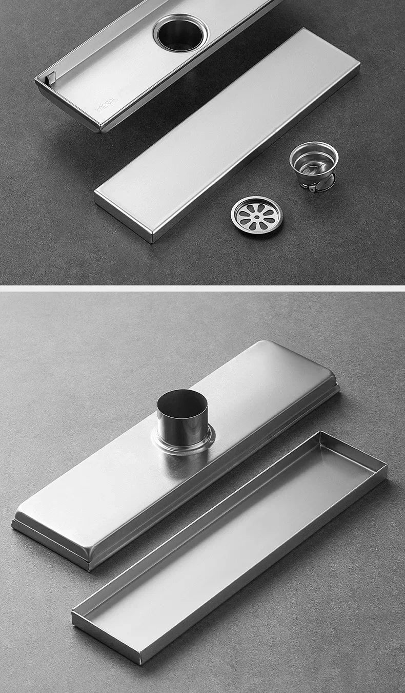 Brushed 304 Stainless Steel Odor-Blocking Floor Drain (Square)