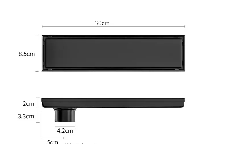 Brushed 304 Stainless Steel Odor-Blocking Floor Drain (Square)