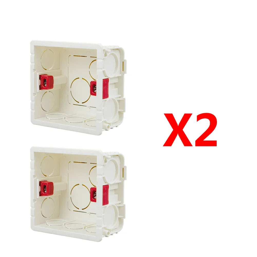 Brushed Aluminum Flush-Mount Schuko Wall Outlet (USB & CAT6)