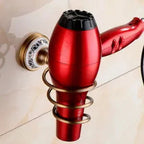 Brushed Antique Brass & Ceramic Bathroom Accessory Set (Set of 5)