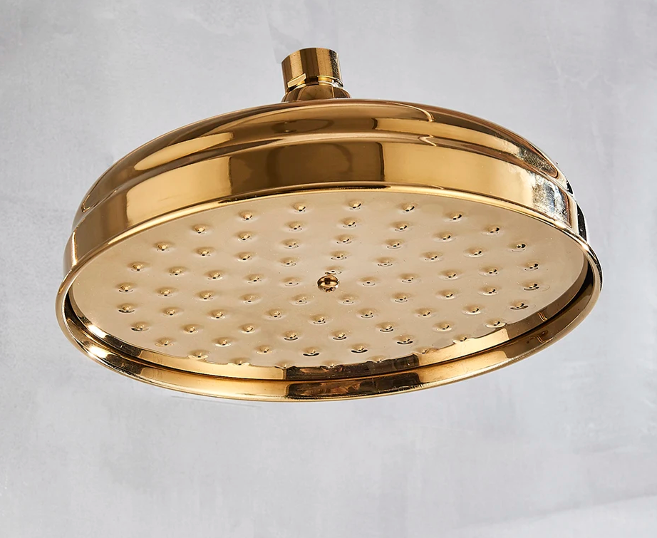 Brushed Antique Brass Rainfall Shower Head (Wall-Mounted)