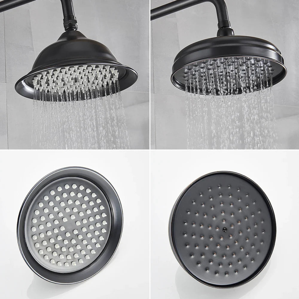 Brushed Antique Brass Rainfall Shower Head (Wall-Mounted)
