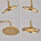 Brushed Antique Brass Rainfall Shower Head (Wall-Mounted)