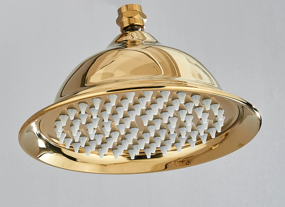 Brushed Antique Brass Rainfall Shower Head (Wall-Mounted)