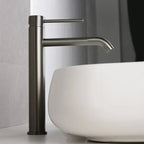 Brushed Rose Gold Stainless Steel Single-Handle Vessel Faucet (Single-Hole)