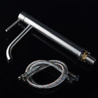 Brushed Rose Gold Stainless Steel Single-Handle Vessel Faucet (Single-Hole)