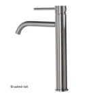 Brushed Rose Gold Stainless Steel Single-Handle Vessel Faucet (Single-Hole)