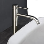 Brushed Rose Gold Stainless Steel Single-Handle Vessel Faucet (Single-Hole)