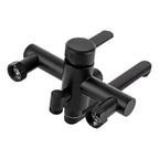 Brushed Stainless Steel 360° Swivel Wall-Mount Kitchen Faucet (Extendable Sprayer)