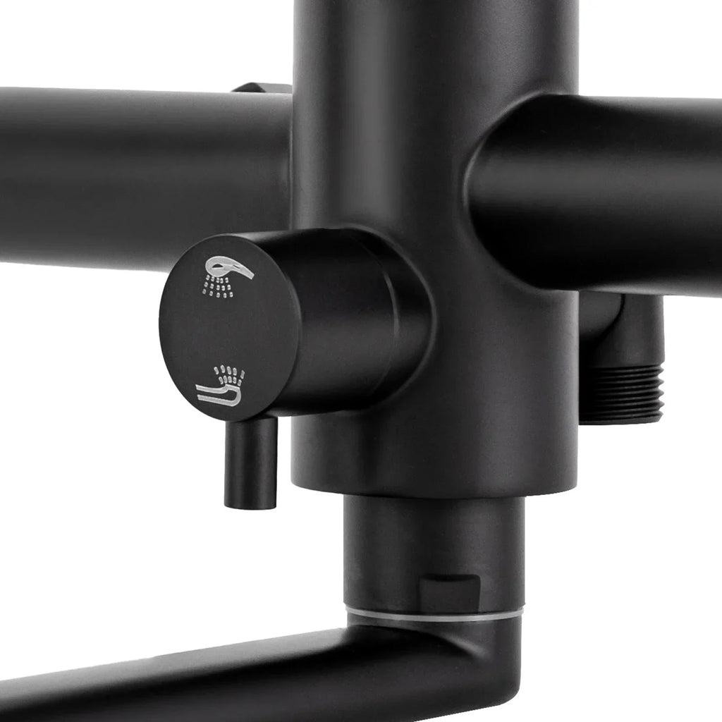 Brushed Stainless Steel 360° Swivel Wall-Mount Kitchen Faucet (Extendable Sprayer)