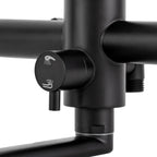Brushed Stainless Steel 360° Swivel Wall-Mount Kitchen Faucet (Extendable Sprayer)