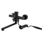 Brushed Stainless Steel 360° Swivel Wall-Mount Kitchen Faucet (Extendable Sprayer)
