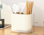 Built-In Drainage No-Drill Cutlery Holder