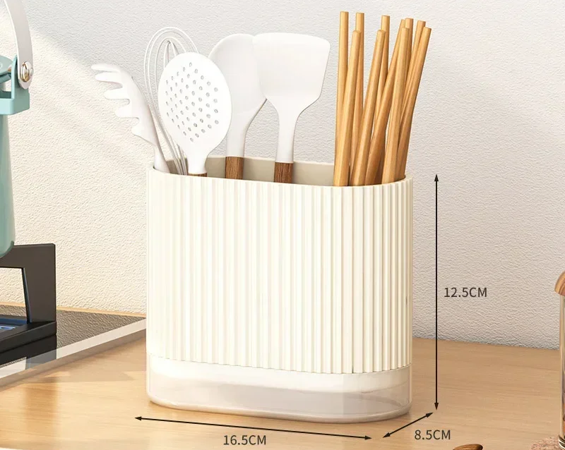 Built-In Drainage No-Drill Cutlery Holder