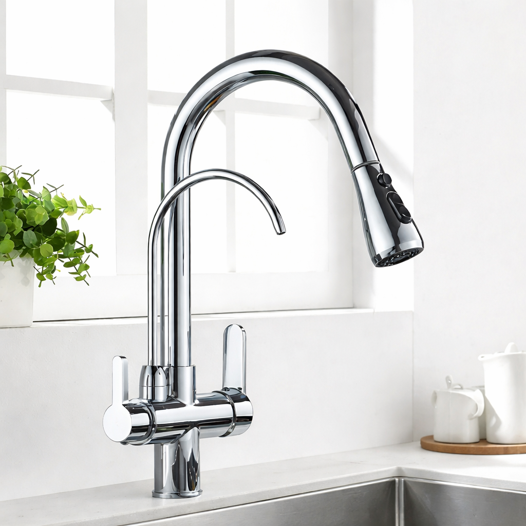 Built-In Filtered Pull-Out Kitchen Faucet (360° Rotation)