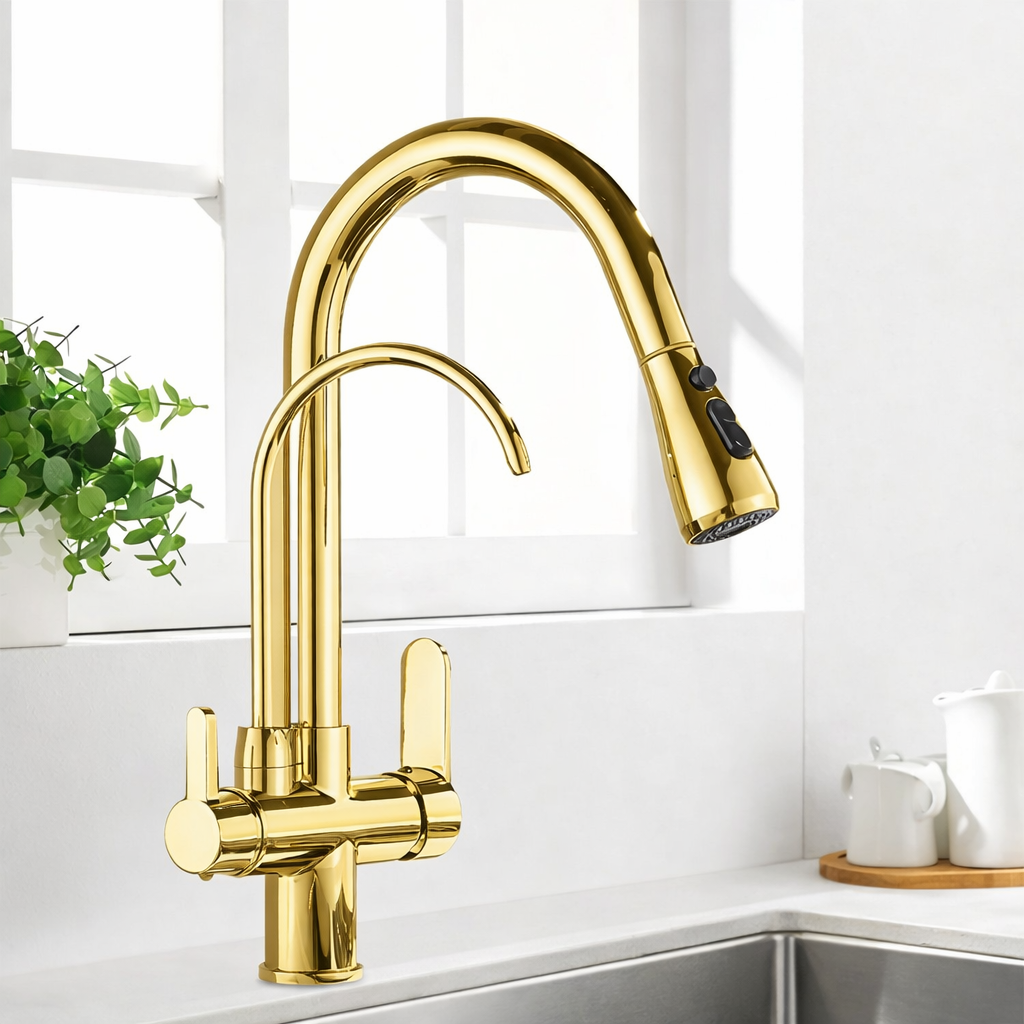 Built-In Filtered Pull-Out Kitchen Faucet (360° Rotation)