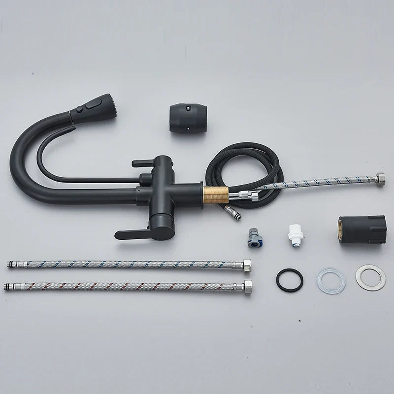 Built-In Filtered Pull-Out Kitchen Faucet (360° Rotation)