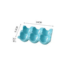 Ceramic Non-Roll Refrigerator-Safe Egg Holder (6- or 12-Slot)