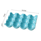 Ceramic Non-Roll Refrigerator-Safe Egg Holder (6- or 12-Slot)