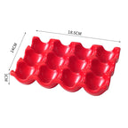 Ceramic Non-Roll Refrigerator-Safe Egg Holder (6- or 12-Slot)