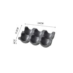 Ceramic Non-Roll Refrigerator-Safe Egg Holder (6- or 12-Slot)