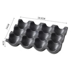 Ceramic Non-Roll Refrigerator-Safe Egg Holder (6- or 12-Slot)